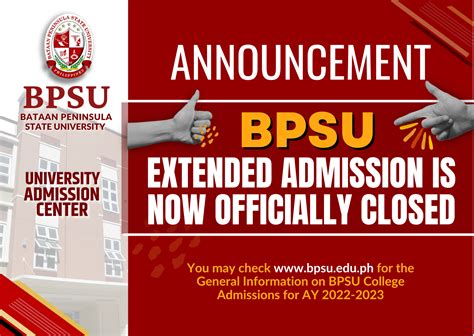 ***The BPSU Admission Online Application is now closed..